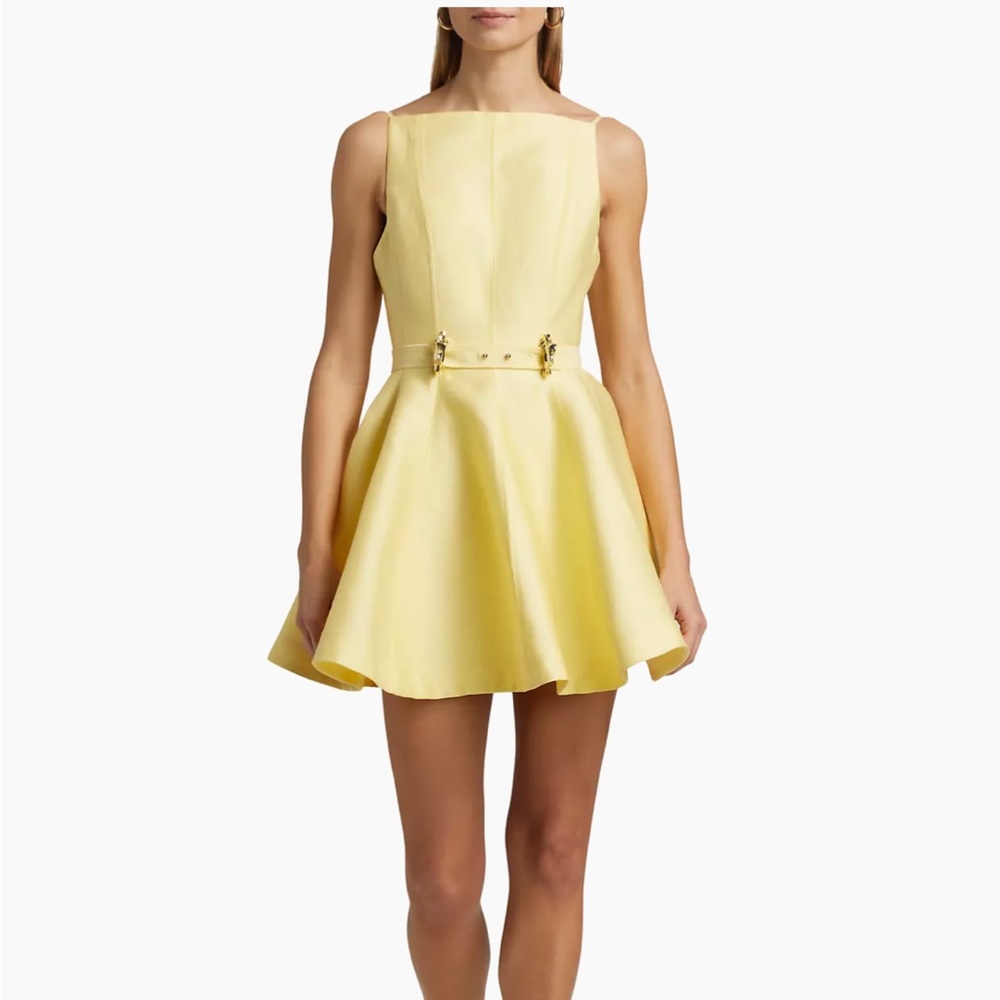Acler Pennar Yellow Mini Dress - Picture 2 of 5